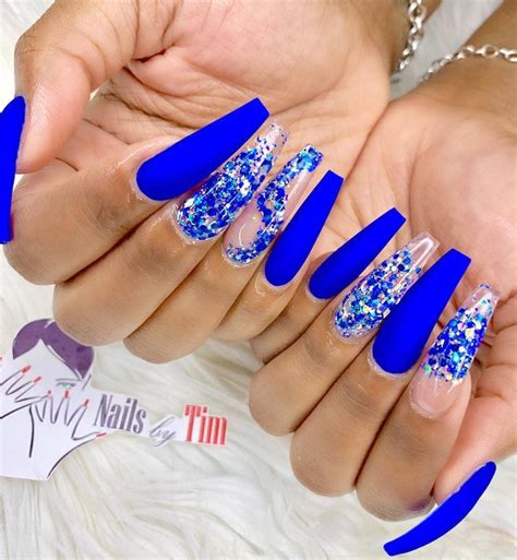 Light blue nail designs with glitter - jomilo