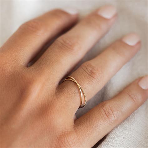 14k Gold Double Ring - Celestina | Linjer Jewelry