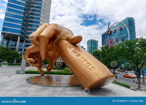 Gangnam Style Statue in Front of Coex Mall in the Gangnam District in Seoul City Editorial ...