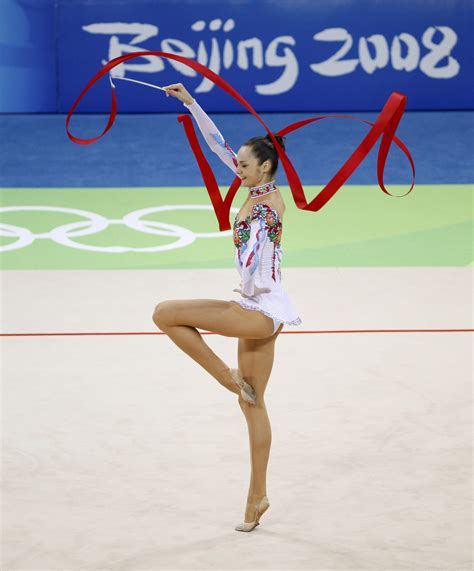 Competitors in individual all-around final of rhythmic gymnastics