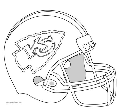 Kansas City Chiefs Helmet | Football coloring pages, Coloring pages, Kansas city chiefs craft