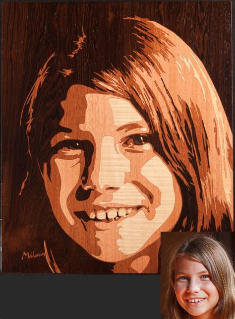 “Margaret” - marquetry - Rob Milam 2011 | Cardboard art, Marquetry, Picture on wood