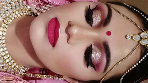 Details 153+ pink lehenga makeup look best - kenmei.edu.vn