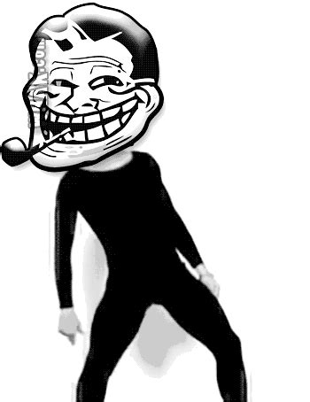 Troll Face GIF Animations For Trolling: The "No Bones Dance" Silly GIF ...