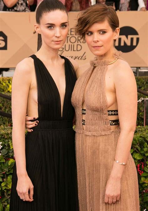 Rooney Mara Makes Rare Red Carpet Appearance With Sister Kate Mara at the 2016 SAG Awards in ...