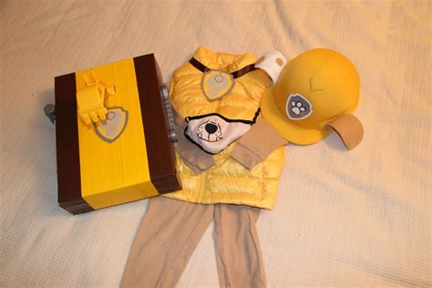 Paw patrol rubble costume diy Rubble Paw Patrol Costume, Paw Patrol Halloween Costume, Purim ...