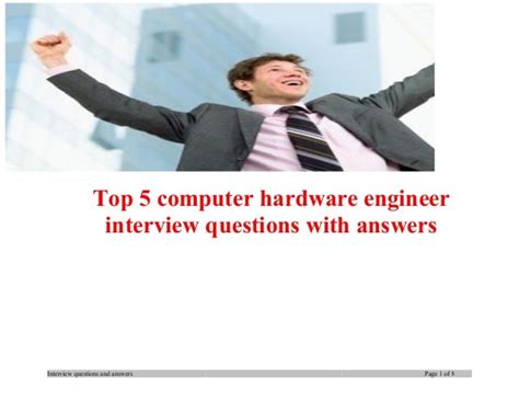 Top 5 computer hardware engineer interview questions with answers