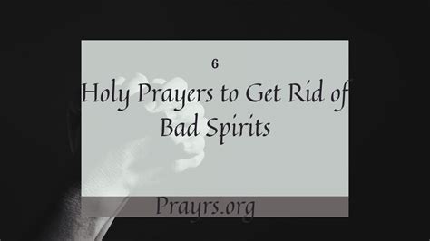 6 Holy Prayers to Get Rid of Bad Spirits - Prayrs