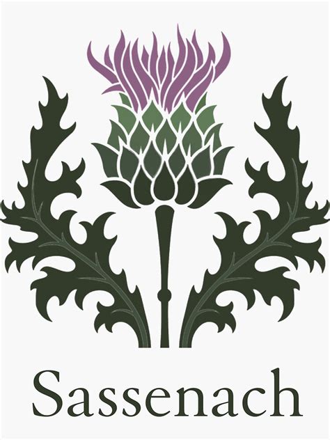 "Sassenach Scottish Thistle Flower of Scotland" Sticker for Sale by podartist | Redbubble