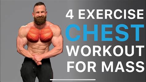 4 Exercise chest workout for MASS - YouTube