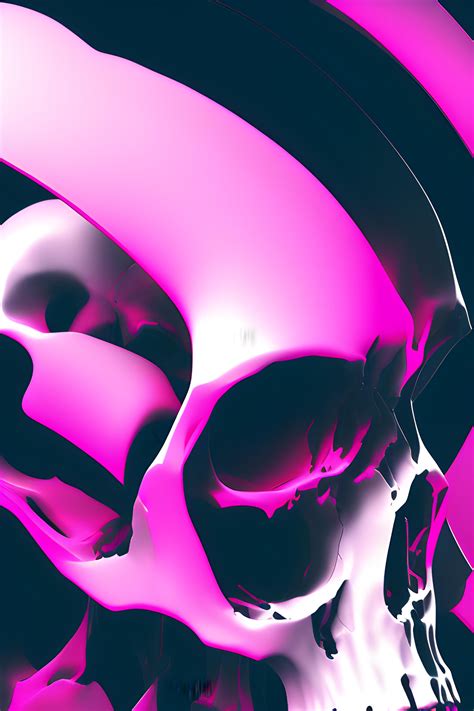 Skulls, pink, abstract, minimalist | Wallpapers.ai