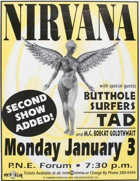 Nirvana Vintage Concert Poster Print Digital Download | Nirvana poster, Vintage concert posters ...