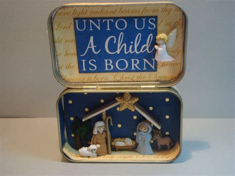 Christmas Nativity in an Altoid tin Christmas Crafts For Kids To Make, Christmas Ornaments ...