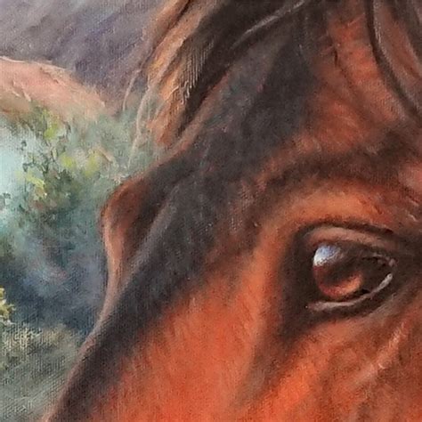 Brown Horse Painting 35 Originale Pittura ad olio su | Etsy