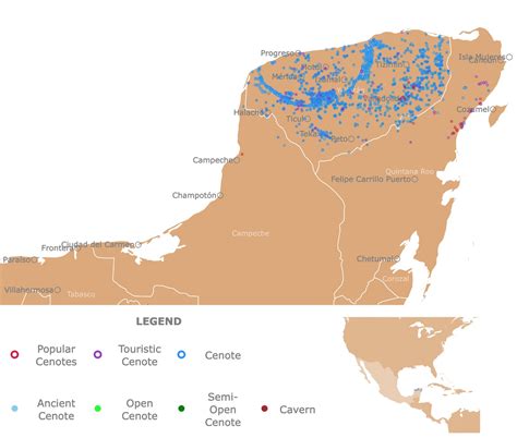 Map of Cenotes