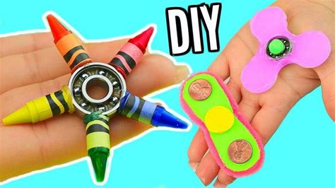 DIY FIDGET SPINNERS! 3 Ways To Make A Fidget Spinner Toy! | fidget ...