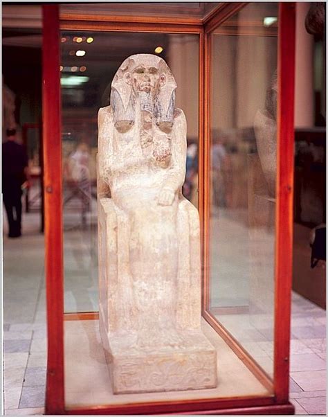 This famous statue of King Djoser was found in his serdab, located near ...