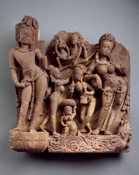 The River Goddess Ganga (Ganges) and Attendants | LACMA Collections