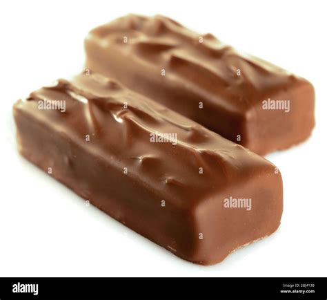 Tasty chocolate bars isolated on white background Stock Photo - Alamy