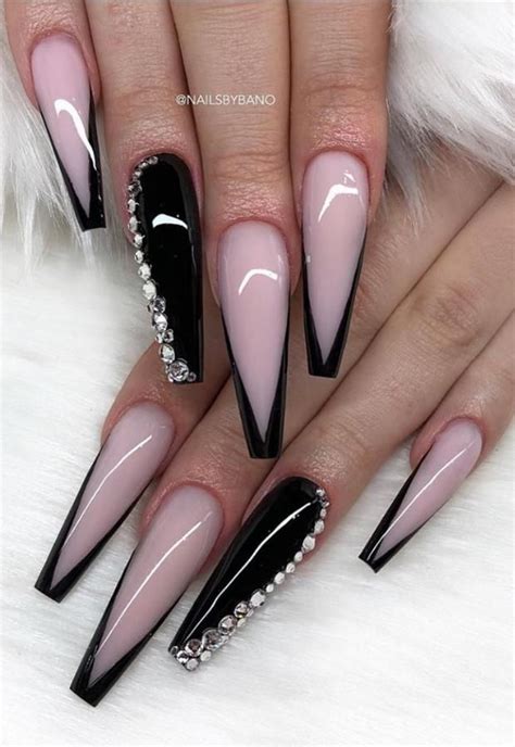 48 of These Black Coffin Nails Art Enhancements are The Most ...