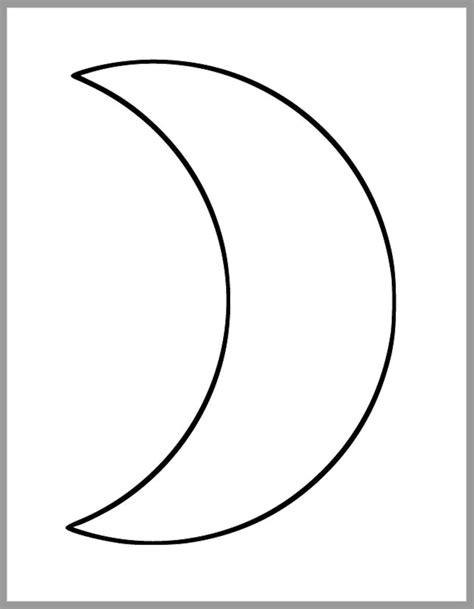 Printable Moon Template-Large Crescent Moon Cutout-9 inch | Etsy