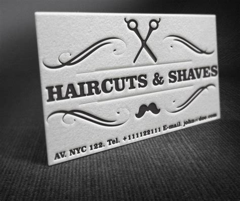 Letterpress Barber Shop Business Cards by BorceMarkoski on deviantART ...