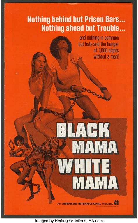 a movie poster for the film black mama white mama, starring two women in chains