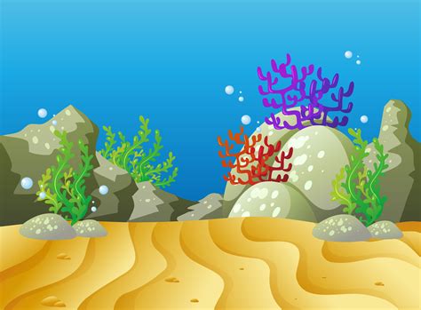 Underwater scene with coral reef 369740 Vector Art at Vecteezy