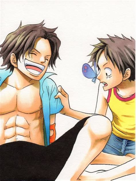 Luffy & Ace - One Piece Fan Art (25348282) - Fanpop