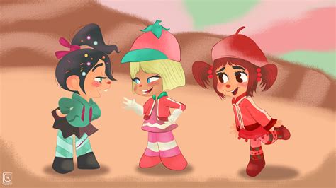 Vanellope, Taffyta and Jubileena - Wreck-It Ralph Fan Art (34771829 ...