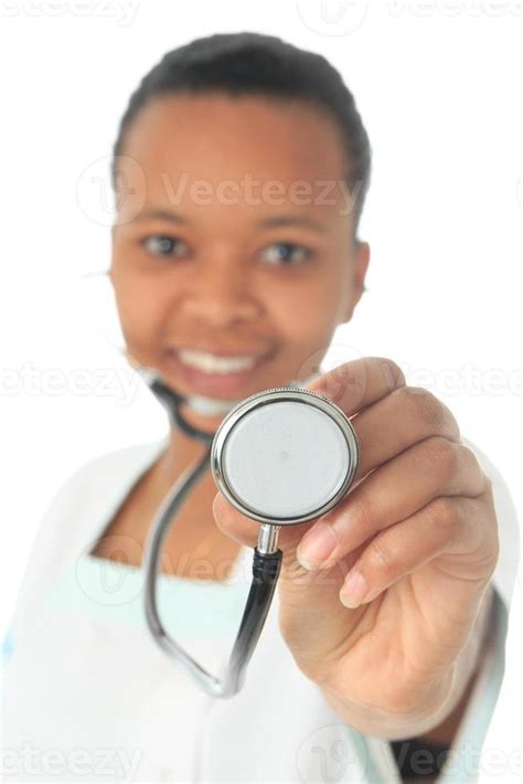 African American doctor nurse black stethoscope isolatedmetisse 885520 Stock Photo at Vecteezy