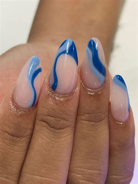 Blue Wave Nail Art