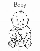 Baby Coloring Page  Twisty Noodle sketch template
