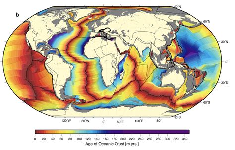 A global dataset of present-day oceanic crustal age and seafloor spreading parameters – EarthByte