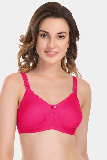 Buy Featherline Single Layered Non-Wired Full Coverage Minimiser Bra - Magenta at Rs.495 online ...