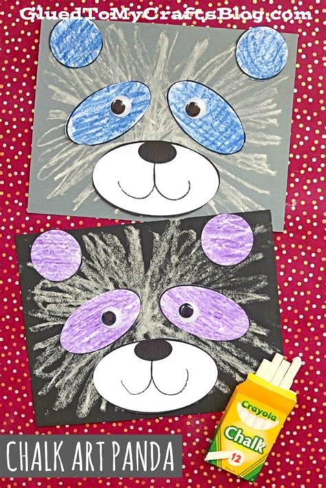 Chalk Art Panda Bear Craft