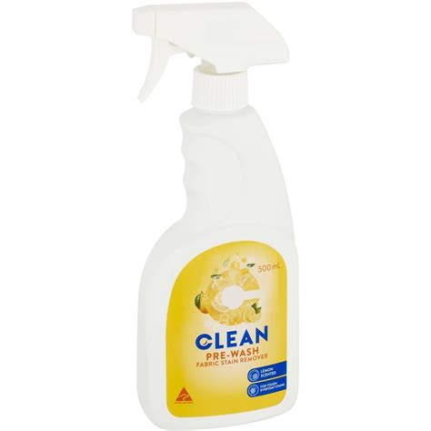 Essentials Clean Pre Wash Fabric Stain Remover Lemon Scented 500ml | Woolworths