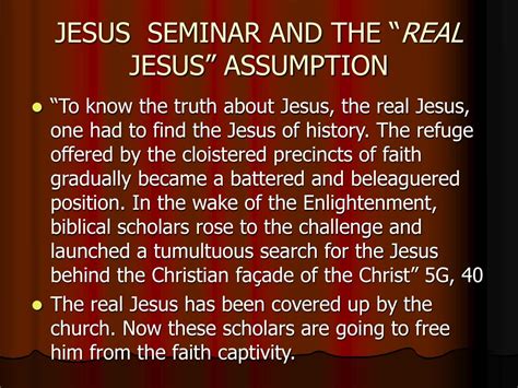 PPT - THE JESUS SEMINAR AND HIGHER CRITICISM PowerPoint Presentation, free download - ID:3733982