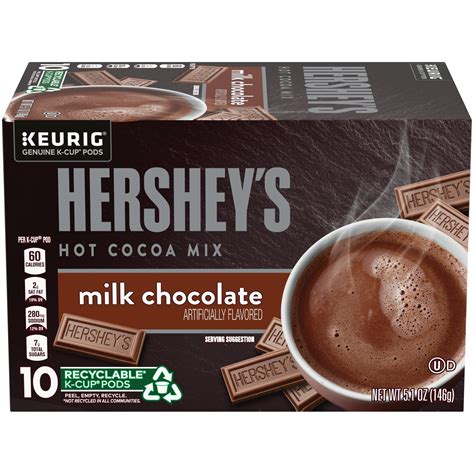 Hershey's Milk Chocolate Hot Cocoa Mix K-Cup® Pods, 10 ct Box - Walmart.com - Walmart.com