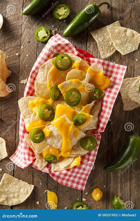 Homemade Nachos with Cheddar Cheese Stock Image - Image of mexican ...