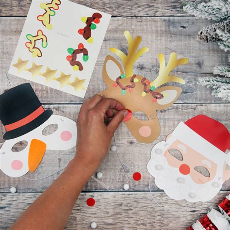 Make Your Own Christmas Masks Kit By Postbox Party | notonthehighstreet.com