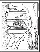 Heaven Coloring Page  Angel At The Gates Of sketch template