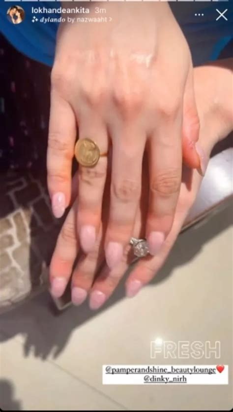 Ankita Lokhande Gives A Closer Look Of Her Huge Engagement Ring To Her Fans, Flaunts Her Manicure