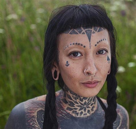 Pin by Ash Walter on tattooed face | Face tattoos, Woman face, Face