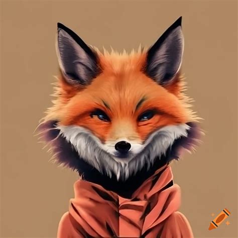 Smiling halloween fox on Craiyon