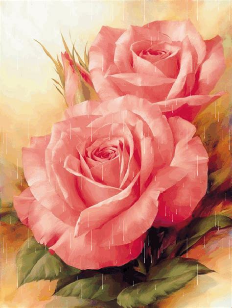 Roses (gif) Arte Floral, Floral Art, Pink Floral, Floral Design ...