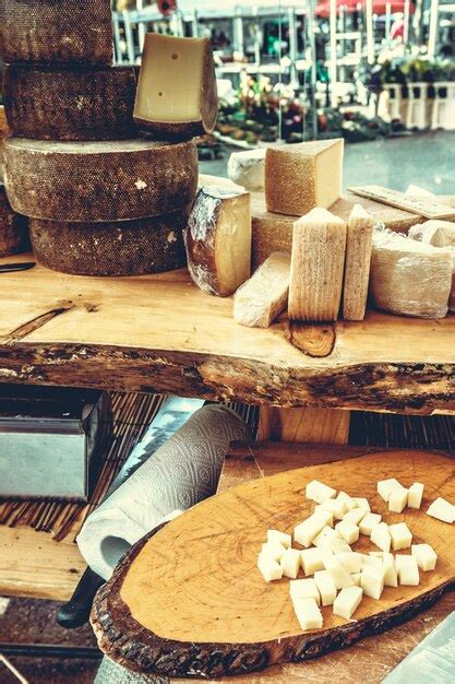 Premium Photo | Cheese shop cheese at farmers food market