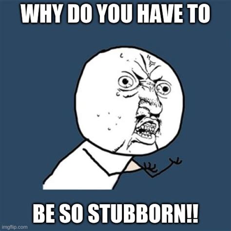 Stubborn - Imgflip
