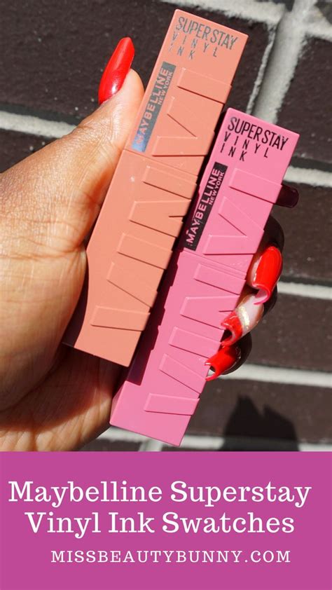 Maybelline Superstay Vinyl Ink swatches: Coy and Cheeky | Maybelline super stay, Maybelline ...