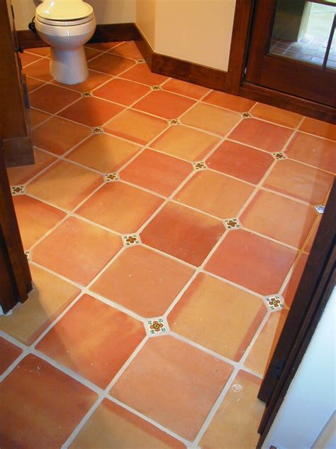 Terracotta Floor Bathroom, Mexican Tile Bathroom, Mexican Tile Floor ...
